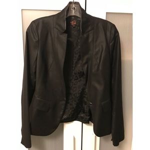 Katie Judith Shiny Black Blazer Lightweight